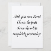 Invitation Œuvre d'Alphonse Mucha (Dos)