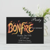 Invitation Œuvre d'art au mot de feu de joie (Debout devant)