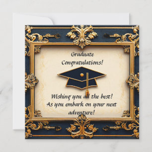 Invitation Œuvre d'art de fin d'études avec ballons