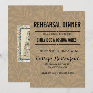 Invitation Œuvre d'art de mariage victorien vintage 1844