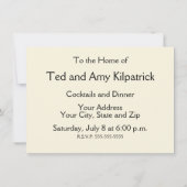 Invitation Œuvre d'art représentant un dirigeable ancien (Dos)