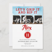 Invitation Off Road Adventure Dirt Vélo Motocross Anniversair (Devant)