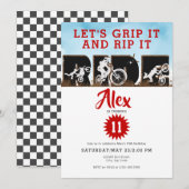 Invitation Off Road Adventure Dirt Vélo Motocross Anniversair (Devant / Derrière)