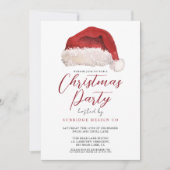 Invitation Office Corporate Festive Père Noël Christmas Party (Devant)