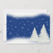 Invitation Office Holiday Fête Snowflakes Gold Landcape (Dos)