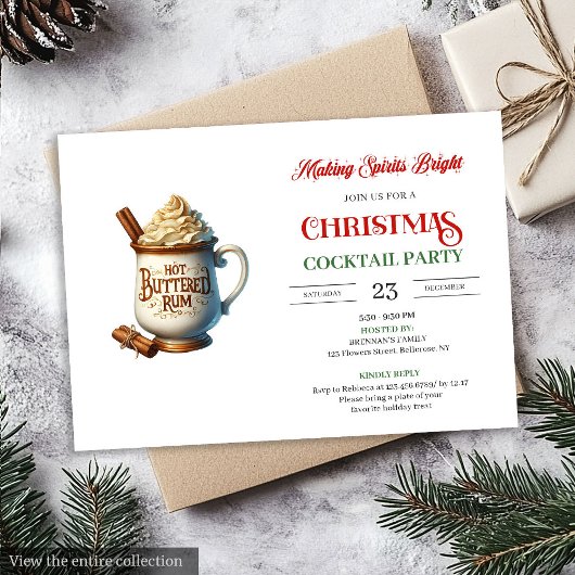 Invitation Office style digital festive cocktails party 