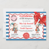 Invitation Official North Pole Elf Adoption Certificate  (Devant)