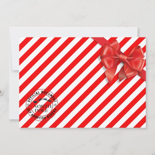 Invitation Official North Pole Elf Adoption Certificate (Dos)