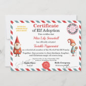 Invitation Official North Pole Elf Adoption Certificate (Devant)