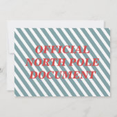 Invitation Official North Pole Elf Adoption Certificate (Dos)
