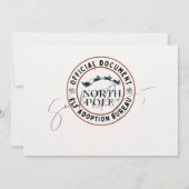 Invitation Official North Pole Elf Adoption Certificate  (Dos)