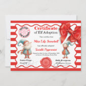 Invitation Official North Pole Elf Adoption Certificate (Devant)