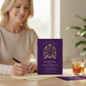 Invitation Officially Off The Clock Gold Scroll Retirement 