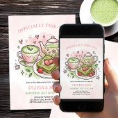 Invitation Officially Thir-tea Matcha Birthday Brunch Tea