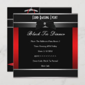 Invitation officiel de la Cravate noire rouge (Devant / Derrière)