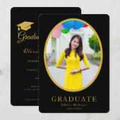 Invitation officiel de la fête de graduation | Élé (Devant / Derrière)