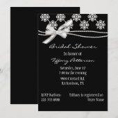 Invitation officielle à la douche nuptiale noire e (Devant / Derrière)