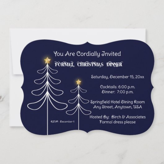 Invitation officielle à la fête de Noël de l'entre (Devant)