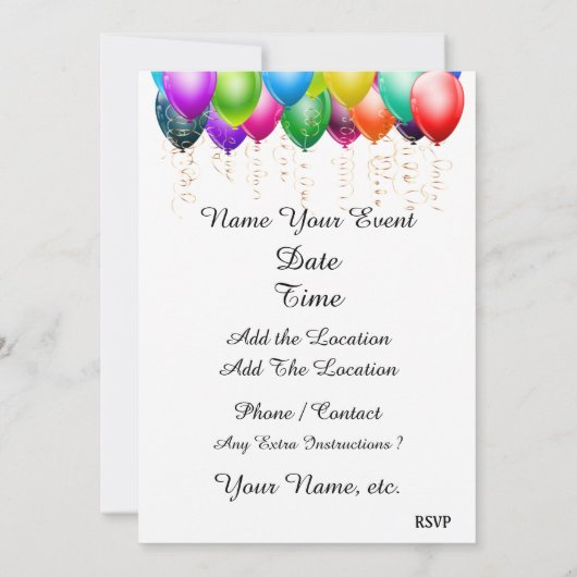 Invitation officielle à l'événement (Dos)