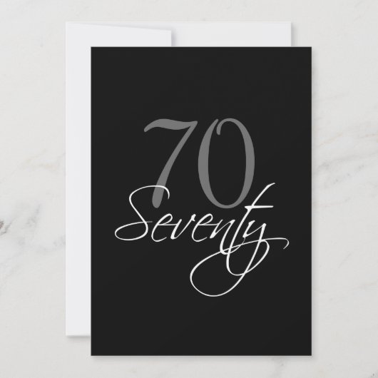 Invitation officielle Black Grey 70e anniversaire (Devant)