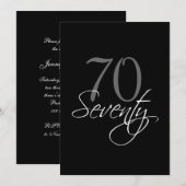 Invitation officielle Black Grey 70e anniversaire (Devant / Derrière)