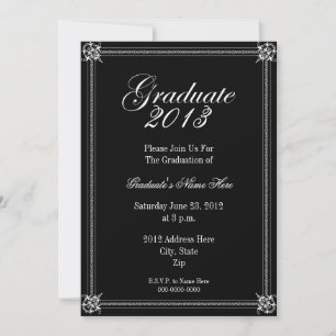 Invitation officielle de diplôme de photographie