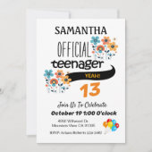 Invitation officielle de fête d'anniversaire pour (Devant)