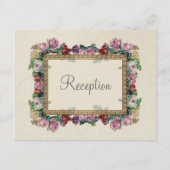 Invitation officielle de réception florale en dama (Dos)