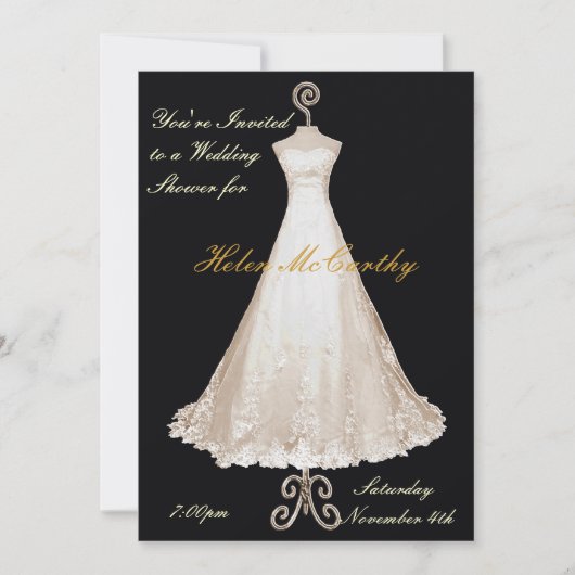 Invitation officielle des Wedding showers (Devant)