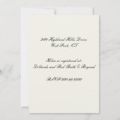 Invitation officielle des Wedding showers (Dos)