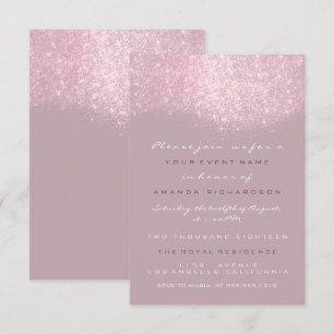 Invitation officielle pailletée rose violet gris b