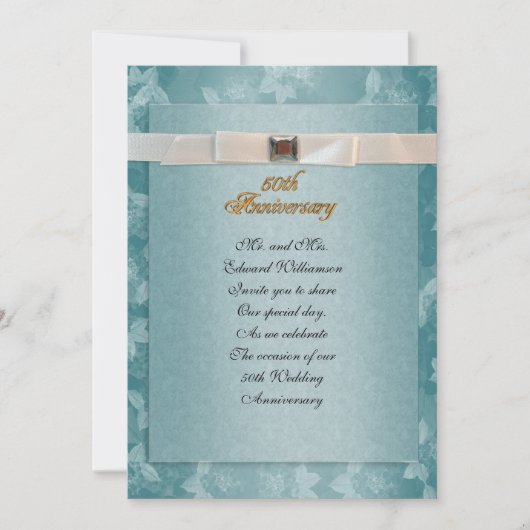 Invitation officielle pour la fête du 50e annivers (Devant)