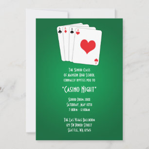 Invitation officielle pour une soirée de casino de
