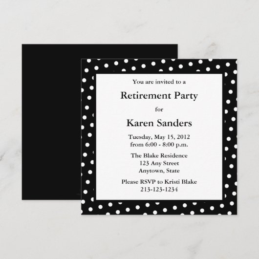 Invitation officielle pour une soirée ou un événem (Devant / Derrière)