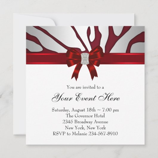 Invitation officielle Red Zebra (Dos)