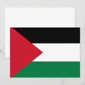 Invitation officiellement le drapeau de l'État de Palestine (Devant / Derrière)