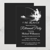 Invitation Officiellement Retraité Fête de Retraite de Pêche (Devant / Derrière)