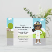 Invitation officier en uniforme de marine (Debout devant)