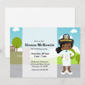 Invitation officier en uniforme de marine (Devant / Derrière)