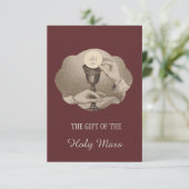 Invitation Offre commémorative de masse catholique de coeur (Debout devant)