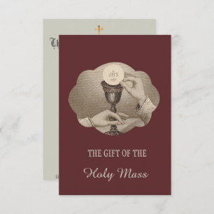 Invitation Offre commémorative de masse catholique de coeur