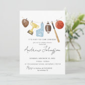Invitation Offre groupée de Baby shower de sport personnel (Debout devant)