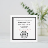 Invitation Offre spéciale Grande ouverture (Debout devant)