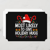 Invitation Offrez probablement des serres de Noël de vacances (Devant / Derrière)