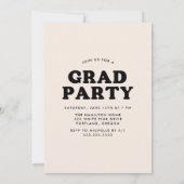 Invitation Offset Arch Cream Photo Graduation Party (Dos)
