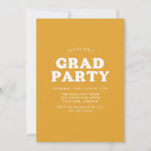 Invitation Offset Arch Yellow Orange Photo Graduation Party (Dos)
