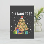 Invitation Oh Arbre Taco Nourriture Mexicaine Drôle Noël  (Debout devant)