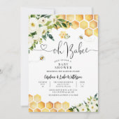 Invitation Oh Babee Genre Baby shower neutre (Devant)