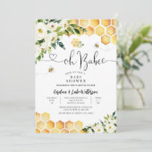 Invitation Oh Babee Genre Baby shower neutre (Debout devant)