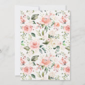 Invitation Oh Babee Greenery Baby shower d'abeilles rose et o (Dos)